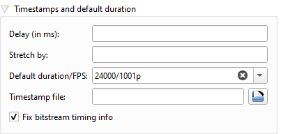 Fix bitstream timing info